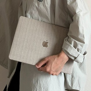 엘츠바 맥북프로 노트북파우치 맥북 에어 케이스 11 12 13 14 15 16인치 엘지그램, 1개, 풀바스켓패턴샴페인키보드보호필름포함