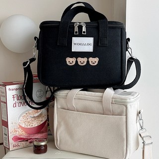 우아록 이유식 도시락가방 보냉백 소형, IVORY(24X19X13cm)