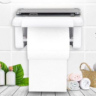 무광블랙 휴대폰 선반 휴지걸이 교체 화이트 휴지봉 벽타공 홀더 화장지봉 스텐 욕실, 크롬, 1개