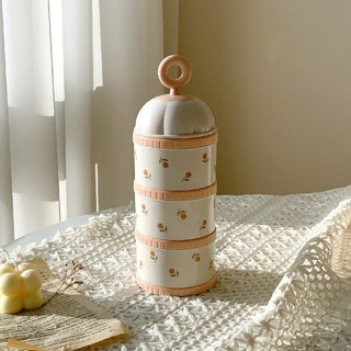 奶粉盒 奶粉分裝盒 儲存罐 外出收納盒 H96006, 鬱金香, 1個