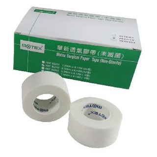 MOTEX 華新 透氣膠帶 1吋 紙膠 2.5CM*9.14M 12卷入 台灣製, 1個
