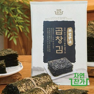 자연찬가 두번구운 햇 곱창돌김 무조미김 10매입, 1개, 35g