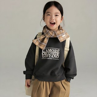 CONTIKIDS 兒童鬆餅格紋大學T