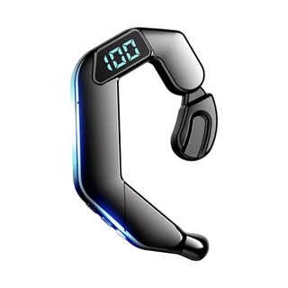 AVOX德國新款掛耳式骨傳導藍牙耳機，開放式設計，藍牙5.2，數位顯示，Type-C快充, 隨機, v20