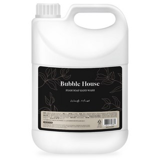 버블하우스 핸드워시 리필 거품형 대용량 손세정제 우디머스크, 1개, 4L