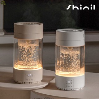 [앱전용10%쿠폰+페이7%] 26년형 신일 가정용 그래핀열선 대용량 유리 물멍 가열식 가습기 아기 신생아, 화이트