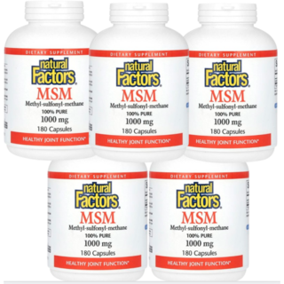 내추럴팩터스 엠에스엠 1000mg 캡슐 Natural Factors MSM, 5개, 180정