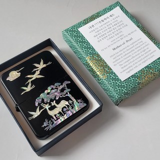 드리다샵 한국 전통 나전칠기 자개 777 손톱깎이세트 고급 외국인선물, 1세트, Black사슴/선물포장