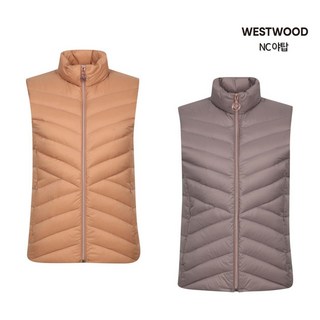 [웨스트우드] (이월상품 한정수량) 초특가 여성 보온성 경량 덕다운 베스트 조끼 / 오리털 80:20 / 가볍고 따뜻한 / 겨울철 일상복 이너웨어 화사하게 착용가능