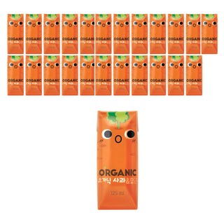 O'Rganic 綜合蔬果汁, 蘋果紅蘿蔔口味, 125ml, 24入