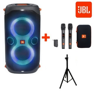 JBL PARTYBOX110 제이비엘 블루투스 스피커 파티박스110+AS3 무선마이크+스피커스탠드 세트+AS3 전용 파우치 증정
