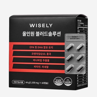 와이즐리 혈행 혈압 혈당 콜레스테롤엔 올인원 블러드 솔루션, 1개, 60정