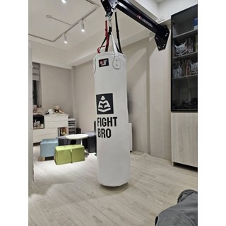 超纖皮革沙包 - 台灣現貨 專業拳擊/拳館/道館專用, BN FIGHT 白色,180CM（填充完成）