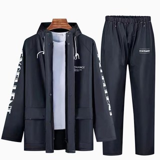 LINSHU 패션 소프트 두꺼움 우비 남녀공용 배달 레인코트 방수 세트