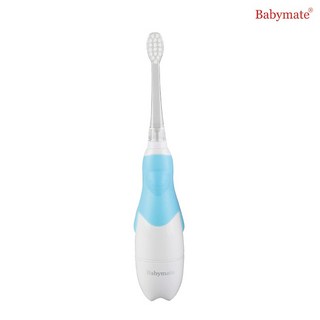 Babymate 幼童小童小學生用 音波電動牙刷 可愛企鵝造型 可站立, 藍色, 1個