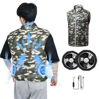 KLIFE 냉각 조끼 USB 선풍기 옷 여름 아이스 쿨조끼 에어컨 작업복