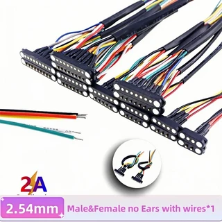 1/3/5 쌍 방수 DC 마그네틱 포고 핀 커넥터 2 3 4 5 6 7 8 9 극 2.54 MM Pogopin Male Contact Strip Degre, 04 2P, 01 5 Pairs, 01 Male Female Wires