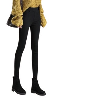 JDUDS 秋冬高腰加絨加厚保暖鉛筆褲 顯瘦