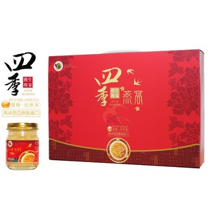 四季低糖冰糖燕窩6瓶裝/馬來西亞原裝進口(最新效期至2028年), 1個, 6瓶裝, 75ml