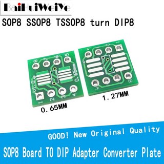 20개 SOP8 DIP8 SMD IC 어댑터 소켓 SOIC8 보드-DIP 변환기 플레이트 0.65mm 1.27mm