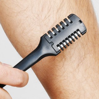 남성 왁싱 다리털 숱 정리 칼날 교환식 레그 트리머 면도기, 1세트, 3개입