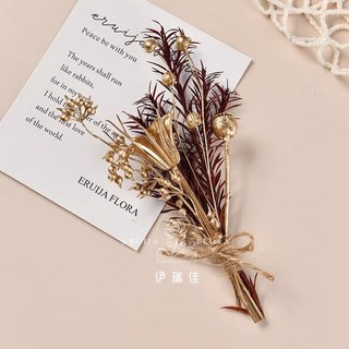 幹花墻面裝飾牆上掛件，高級感真花鬆果樹枝植物標本，背景牆墻飾貼墻, F-21