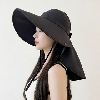[오늘출발]온니피스원 와이드 챙넓은 와이드 햇빛 uv차단 썬캡 목가리개 여름모자