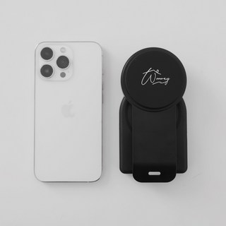 WOOWAY 磁吸無線三合一折疊充電器 G2-3，適用於手機、手錶、耳機，快速充電，便攜折疊設計, 黑色, 1個