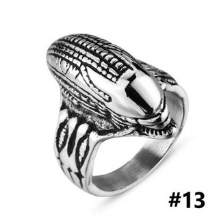 스테인리스 호신용 반지 자기방어 포인트 링 남여 야외 EDC 티타늄 강철 외계인 자기 방어 Rigng 손가락 주먹 스파이크 개인 안전 도구 Dropshipping, 6)Black