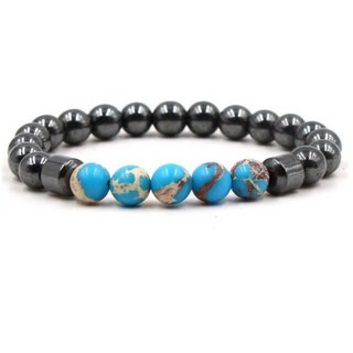 약사여래불 불경 지장보살 약사여래 불상 삼존불 점상 오방기 삼재염주 관세음보살상 석가모니불 약사여래 아미타경 금강경사경 불경 조정 매력 자연 공작석 팔찌 여성 치유 기도 요가, 푸른 평원, 1개