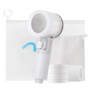 여행용 샤워필터 샤워기필터 여행용 샤워기 필터 퓨어썸 샤워기 필터 여행용 샤워기 여행용 샤워기 필터 세트 여행용 미니 샤워기 본품 프로 퓨어필터 2p 파우치 세트, 화이트, 1개