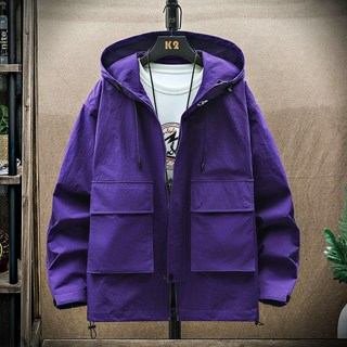 休閒情侶款連帽夾克外套 - 寬鬆百搭潮牌 (春季新款)