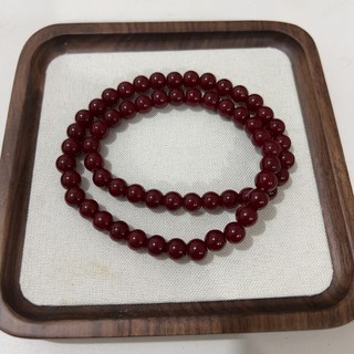 仿紫金砂手鍊本命年手串仿帝王硃砂紅砂圓珠手鍊百搭項鍊雙圈手串