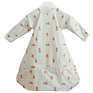 babyclo 長袖一般款防水餐桌圍兜, 灰色胡蘿蔔款, 1件, 1件