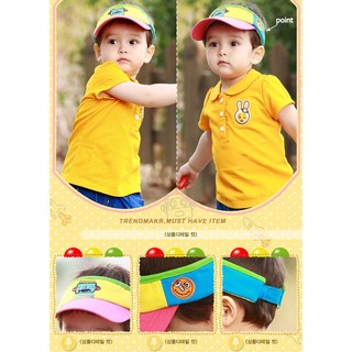 lemonkid 兒童彩色機器人造型遮陽帽 兒童出遊防曬空頂帽