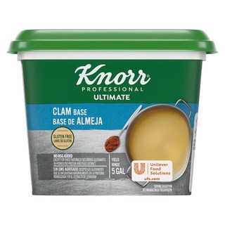 Knorr 프로페셔널 얼티밋 치킨 페이스트 베이스 텐 프리 인공 향료 방부제 MSG 첨가 천연 소스 색상 1단위파운드 6팩, Clam, 16 Ounce (Pack of 6)