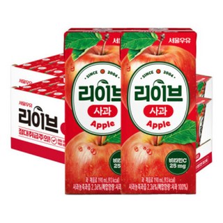 서울우유 리이브 사과 190ml x 48입(24입+24