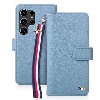 갤럭시 S24 FE 케이스 SM-S721 더블수납(양면) 아가타 장지갑형 팬던스트랩 가죽(오플) 다이어리