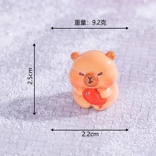 可愛小熊盆栽裝飾, 【H8】2號_好運有魚