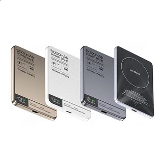 MagSafe 磁吸無線充電行動電源 外接式超薄合金電池 iPhone/iPad適用 鈦金色, 鈦金色【優先消耗+雙彈窗】耳機手錶三合一,10000毫安【帶3C標識｜可上飛機】, Q2