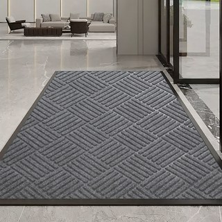 Homily 업소용 현관매트 출입구 미끄럼방지 바닥 매트 대형 현관 발매트, 그레이, 1개