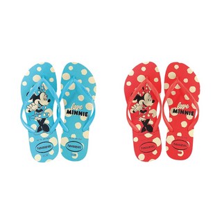 HAVAIANAS 哈瓦仕女鞋SLIM DISNEY系列藍、迷戀紅(型號：00265)巴西集品