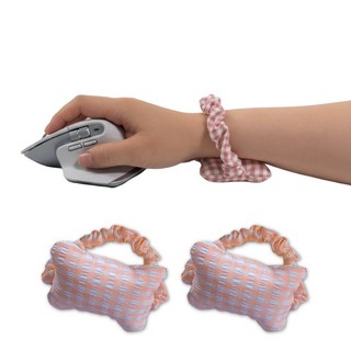 에비노 쿠션 손목 받침대 보호대 2개 세트, 1세트, 핑크