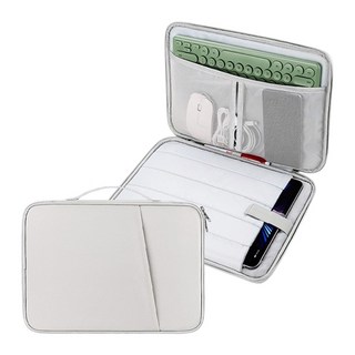 투에이비 멀티수납 아이패드 태블릿 파우치, 1개, 아이보리