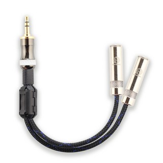 佳耐美 3.5mm一分二音訊線 川木 耳機音響 共用 一公二母 一進二出 情侶線, W218, 黑, 1個