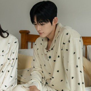 이너쿠키 라이트기모 남자 여자 겨울 수면 잠옷 긴팔 9부 홈웨어 상하 세트