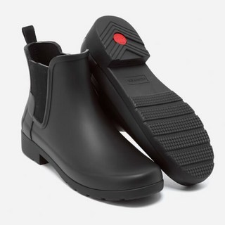 賣場優選正品出清特賣hunter雨鞋切爾西經典款踝靴低幫啞光霧面黑防水靴女雨靴短筒雨鞋戶外涉水通勤露營徒步