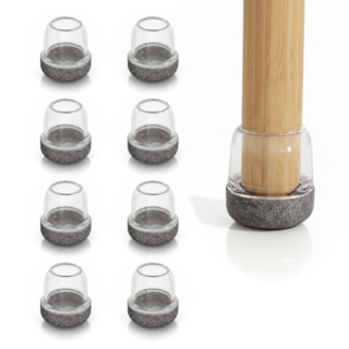 헤인느 층간 소음 미끄럼 방지 식탁 의자 발커버 세트, 8개, 그레이