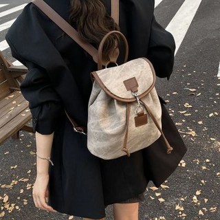 【包 您無憂 】英倫風大容量2025簡約秋季新款休閒質感時尚旅行通勤雙肩背包包, 黑色