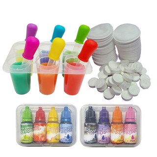 와이엔 8색 물감놀이 스포이드 코인티슈 세트, 1개